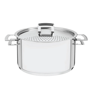 Espagueteira Brava em Aço Inox com Fundo Triplo Tampa e Alças 24 Cm 6,1 L - 62417/240 - Tramontina