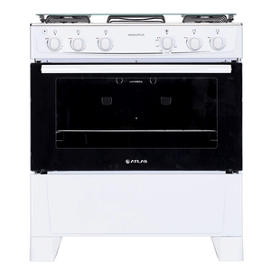 Fogão 5 Bocas Branco com Mesa Inox Mônaco Plus Bivolt - 300000716 - Atlas