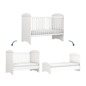 Berço Eloá Mine Cama 3 em 1 Branco Cb177 - 39162/258183 - Carolina Baby