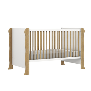 Berço Lais Mine Cama 3 em 1 Branco/Bétula Cb150 - 37765/253374 - Carolina Baby